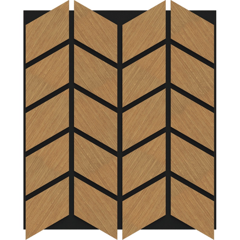 Mexen Form 03 acoustic wall panel 71.5 x 58 cm (4 units), 9 mm felt, technical veneer, Oak Classic - S111-71587-03-041