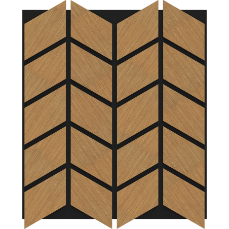 Mexen Form 03 acoustic wall panel 71.5 x 58 cm (4 units), 9 mm felt, technical veneer, Oak Classic - S111-71587-03-041