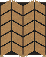 Mexen Lam-B Wall Slats 275 x 30 cm, 4 mm HDF Board, Technical Veneer, Sand Oak - S100-275307-3015-001