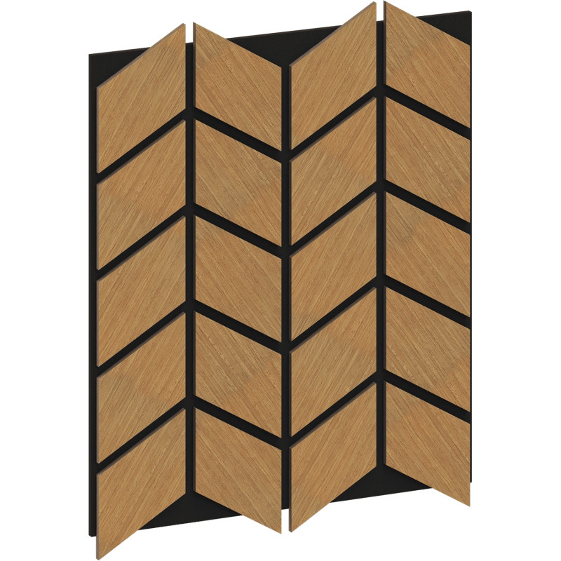 Mexen Form 03 acoustic wall panel 71.5 x 58 cm (4 units), 9 mm felt, technical veneer, Oak Classic - S111-71587-03-041