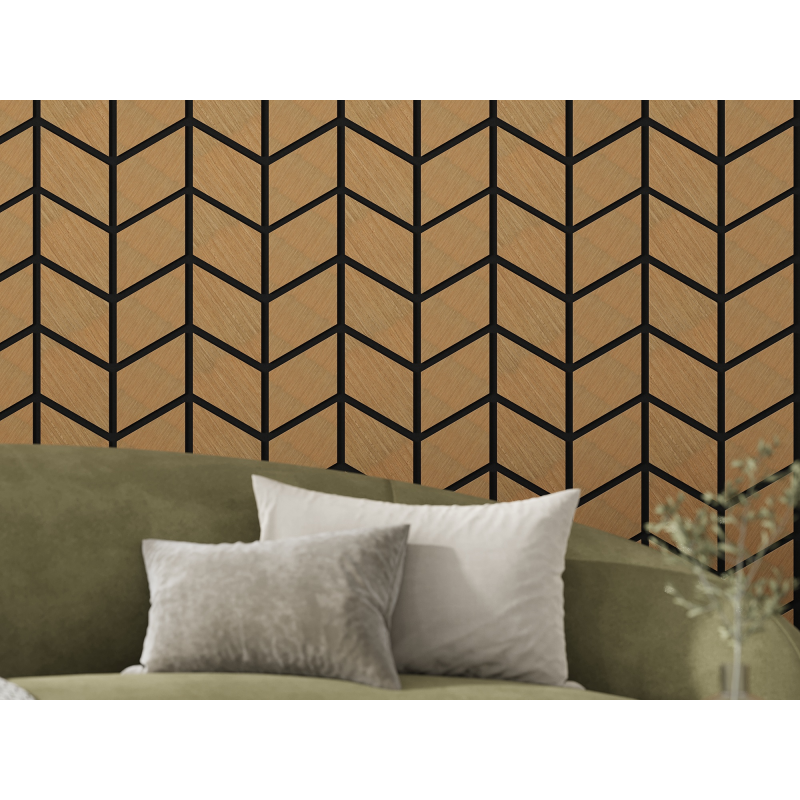 Mexen Lam-B Wall Slats 275 x 30 cm, 4 mm HDF Board, Technical Veneer, Sand Oak - S100-275307-3015-001