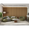 Mexen Lam-B Wall Slats 275 x 30 cm, 4 mm HDF Board, Technical Veneer, Sand Oak - S100-275307-3015-001