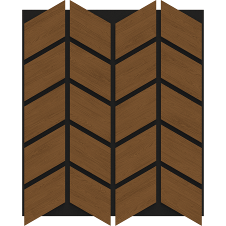 Mexen Form 03 acoustic wall panel 71.5 x 58 cm (4 pcs), 9 mm felt, technical veneer, Natural Oak - S111-71587-03-042