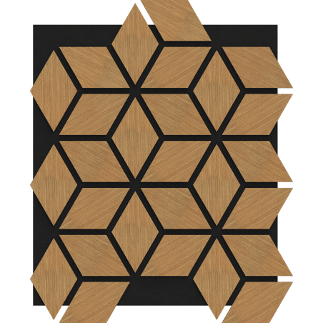 Mexen Lam-B Wall Slats 275 x 30 cm, 4 mm HDF Board, Technical Veneer, Sand Oak - S100-275307-3015-001
