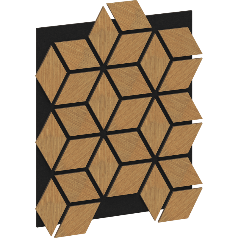 Mexen Lam-B Wall Slats 275 x 30 cm, 4 mm HDF Board, Technical Veneer, Sand Oak - S100-275307-3015-001