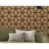Mexen Form 02 acoustic wall panel 81 x 66 cm (4 pcs), 9 mm felt, technical veneer, Classic Oak - S111-81667-02-041