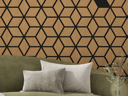 Mexen Form 02 acoustic wall panel 81 x 66 cm (4 pcs), 9 mm felt, technical veneer, Classic Oak - S111-81667-02-041