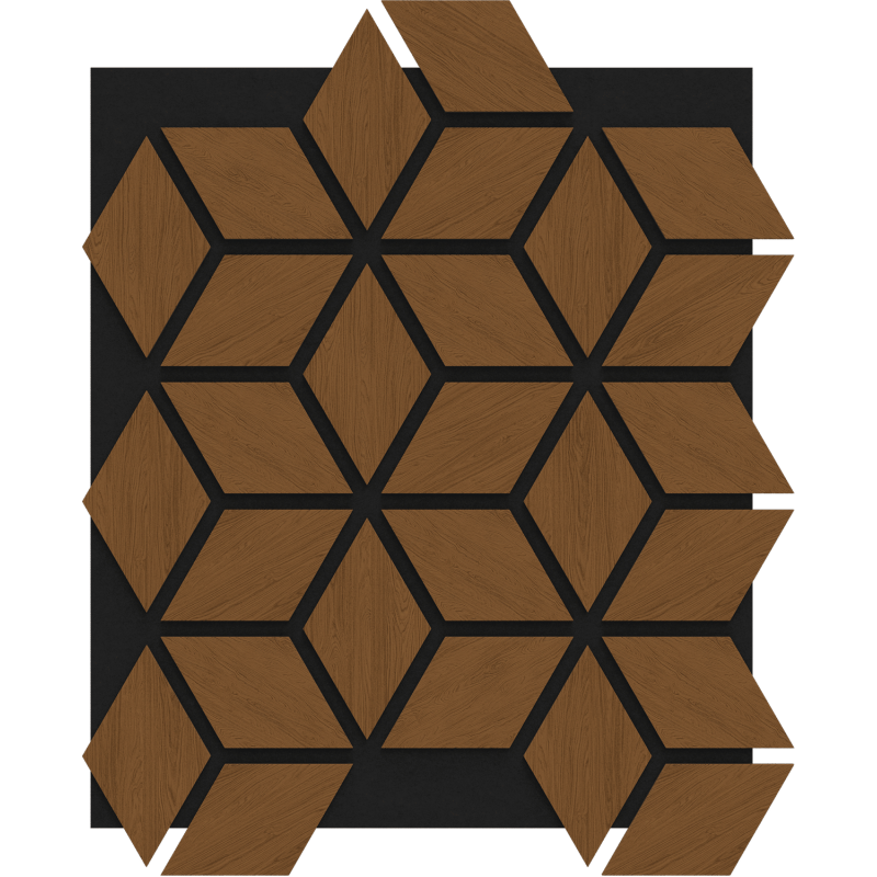 Mexen Lam-B Wall Slats 275 x 30 cm, 4 mm HDF Board, Technical Veneer, Sand Oak - S100-275307-3015-001