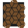Mexen Form 02 acoustic wall panel 81 x 66 cm (4 pcs), 9 mm felt, technical veneer, Natural Oak - S111-81667-02-042