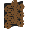 Mexen Form 02 acoustic wall panel 81 x 66 cm (4 pcs), 9 mm felt, technical veneer, Natural Oak - S111-81667-02-042