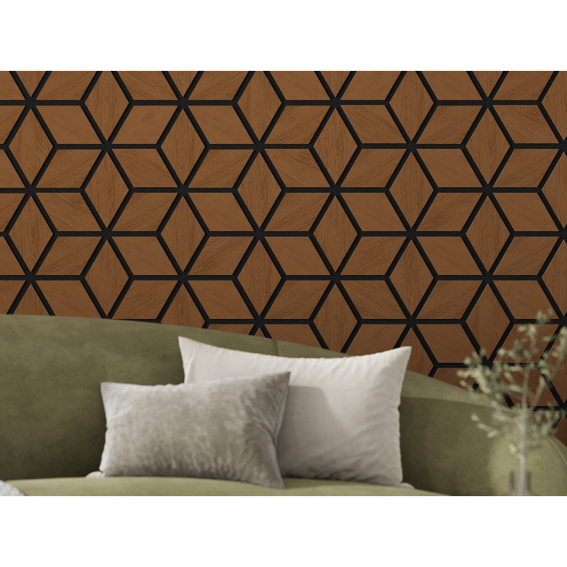 Mexen Lam-B Wall Slats 275 x 30 cm, 4 mm HDF Board, Technical Veneer, Sand Oak - S100-275307-3015-001