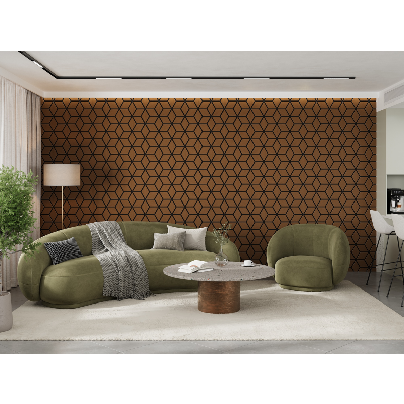 Mexen Lam-B Wall Slats 275 x 30 cm, 4 mm HDF Board, Technical Veneer, Sand Oak - S100-275307-3015-001