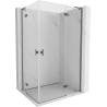 Mexen Mist-H L Duo Right-Hinged Shower Cabin 75 x 95 cm, Transparent, Gun Metal - 8A5L-075L-095P-95-00