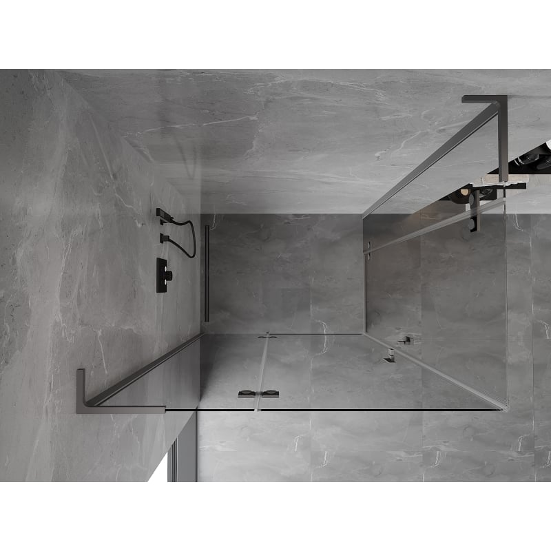 Mexen Mist-H L Duo Pivot Shower Cabin Left 120 x 95 cm, Transparent, Gun Metal - 8A5L-120L-095P-95-00