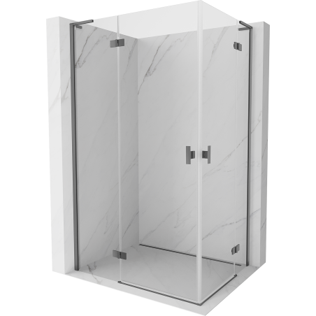 Mexen Mist-H L Duo Pivot Shower Cabin Left 120 x 95 cm, Transparent, Gun Metal - 8A5L-120L-095P-95-00