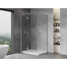 Mexen Mist-H L Duo hinged left shower cabin 100 x 75 cm, transparent, brushed nickel - 8A5L-100L-075P-97-00