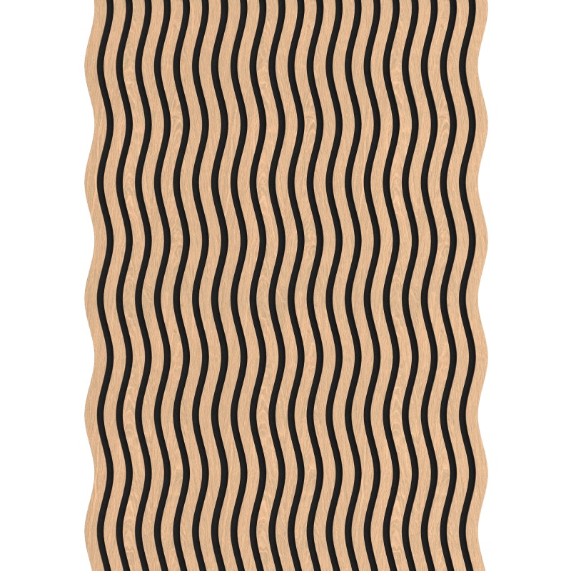 Mexen Lam-SF 01 acoustic wall slats 280 x 30 cm, 9 mm felt, technical veneer, Bleached Oak - S106-280-01-040