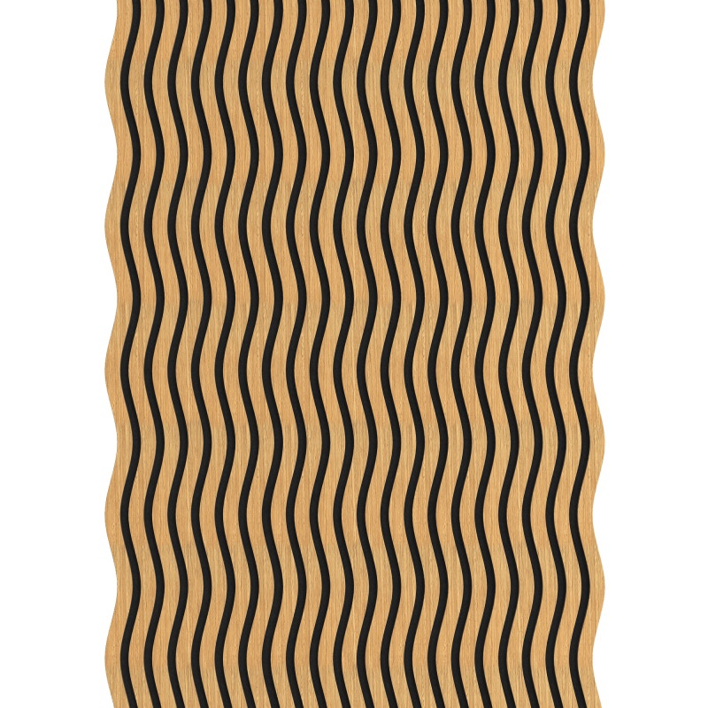Mexen Lam-SF 01 acoustic wall slats 280 x 30 cm, 9 mm felt, technical veneer, Oak Classic - S106-280-01-041