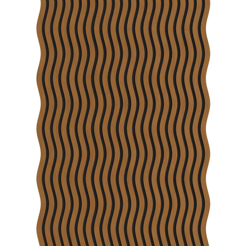 Mexen Lam-SF 01 acoustic wall slats 280 x 30 cm, 9 mm felt, technical veneer, Natural Oak - S106-280-01-042