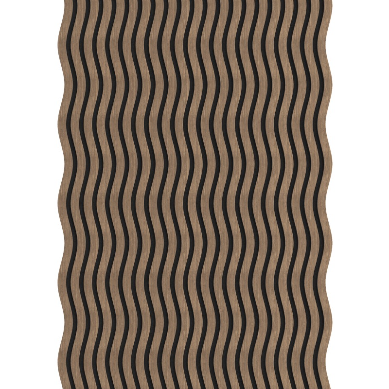 Mexen Lam-SF 01 acoustic wall slats 280 x 30 cm, 9 mm felt, technical veneer, Dark Walnut - S106-280-01-044
