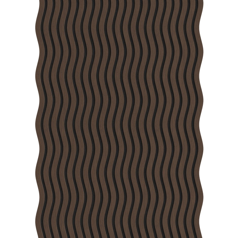 Mexen Lam-SF 01 acoustic wall slats 280 x 30 cm, 9 mm felt, technical veneer, Mocca Oak - S106-280-01-045