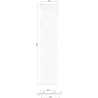 Mexen Lam-SF 01 acoustic wall slats 280 x 30 cm, felt 9 mm, technical veneer, Light Walnut - S106-280-01-047