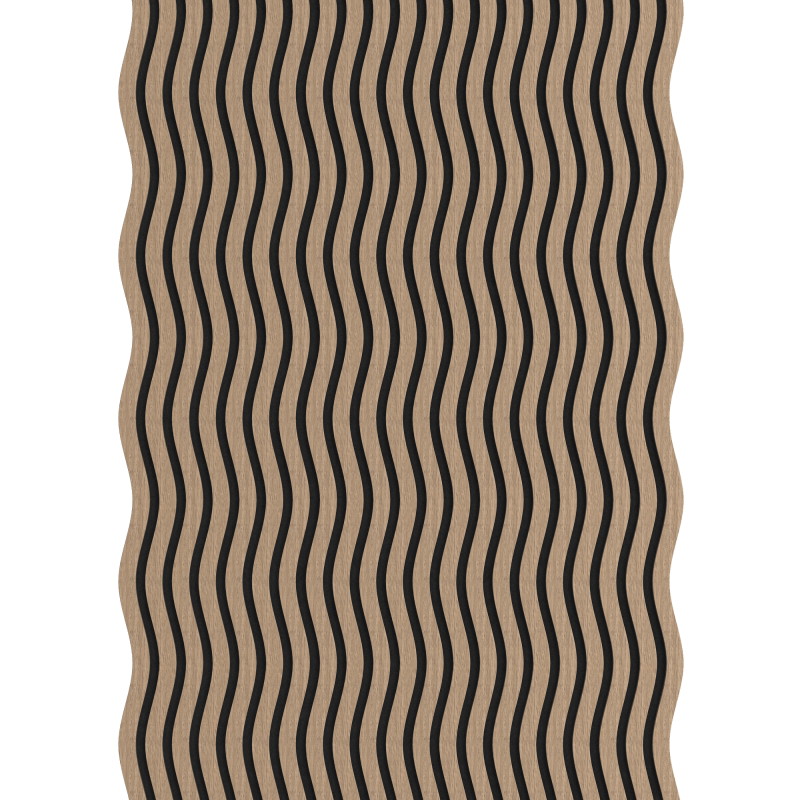 Mexen Lam-SF 01 acoustic wall slats 280 x 30 cm, felt 9 mm, technical veneer, Light Walnut - S106-280-01-047