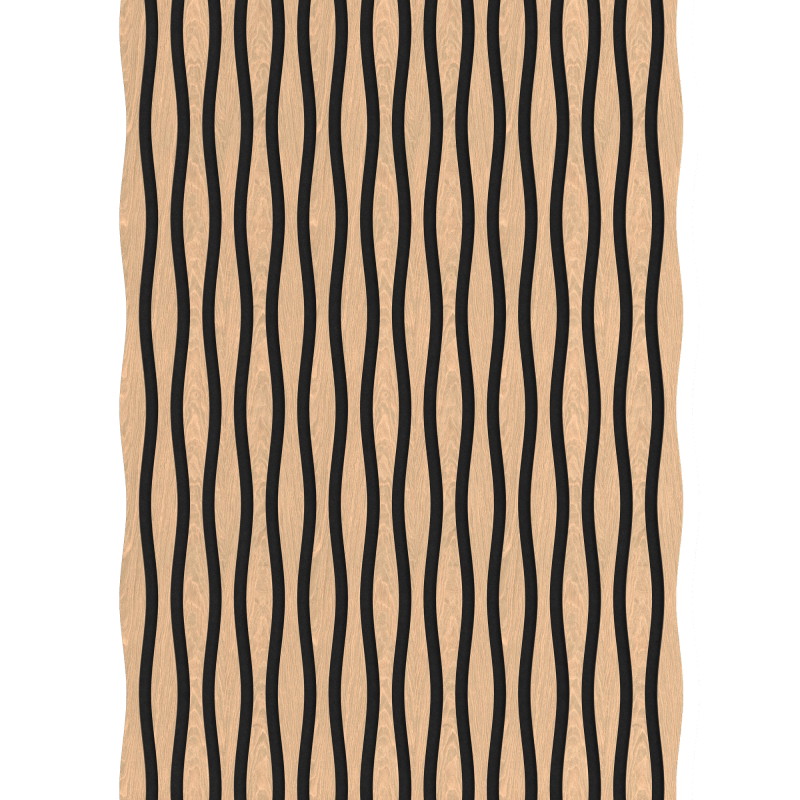 Mexen Lam-SF 01 Lam-SF 26 Acoustic Wall Slats 280 x 30 cm, 9 mm Felt, Technical Veneer, Bleached Oak - S106-280-26-040