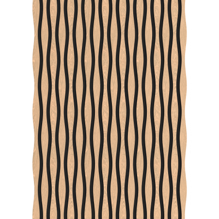 Mexen Lam-SF 01 Lam-SF 26 Acoustic Wall Slats 280 x 30 cm, 9 mm Felt, Technical Veneer, Bleached Oak - S106-280-26-040