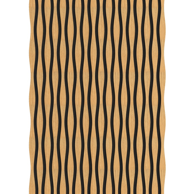 Mexen Lam-SF 01 Lam-SF 26 Acoustic Wall Slats 280 x 30 cm, 9 mm Felt, Technical Veneer, Classic Oak - S106-280-26-041