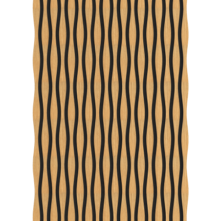 Mexen Lam-SF 01 Lam-SF 26 Acoustic Wall Slats 280 x 30 cm, 9 mm Felt, Technical Veneer, Classic Oak - S106-280-26-041