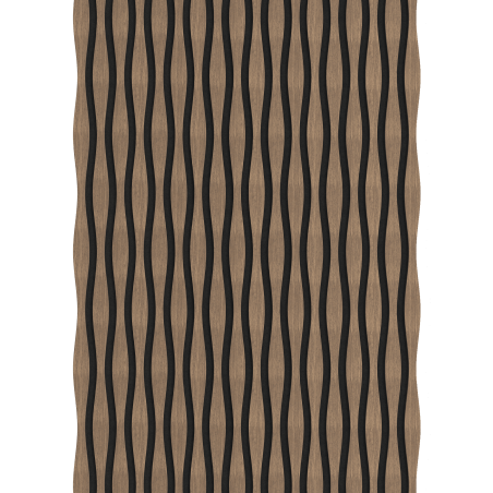 Mexen Lam-SF 01 Lam-SF 26 Acoustic Wall Slats 280 x 30 cm, 9 mm Felt, Technical Veneer, Dark Walnut - S106-280-26-044
