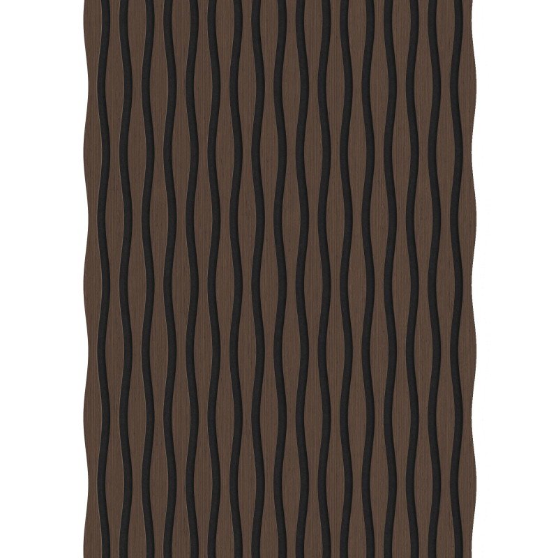 Mexen Lam-SF 01 Lam-SF 26 Acoustic Wall Slats 280 x 30 cm, 9 mm Felt, Technical Veneer, Mocca Oak - S106-280-26-045