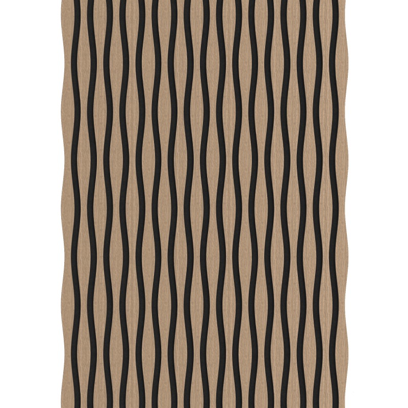 Mexen Lam-SF 01 Lam-SF 26 Acoustic Wall Slats 280 x 30 cm, 9 mm Felt, Technical Veneer, Light Walnut - S106-280-26-047