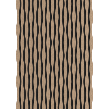 Mexen Lam-SF 01 Lam-SF 26 Acoustic Wall Slats 280 x 30 cm, 9 mm Felt, Technical Veneer, Light Walnut - S106-280-26-047