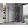 Mexen Mist-H L Duo Hinged Shower Cabin Right 75 x 85 cm, Transparent, Brushed Nickel - 8A5L-075L-085P-97-00