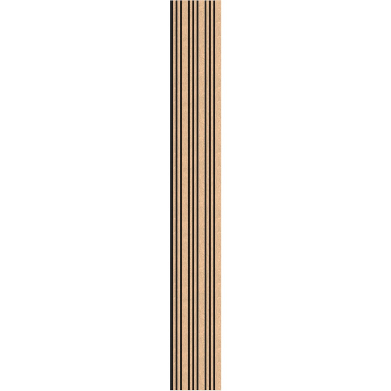Mexen Lam-F Slim 01 acoustic wall slats 280 x 36.5 cm, 9 mm felt, technical veneer, Bleached Oak - S107-280-01-040