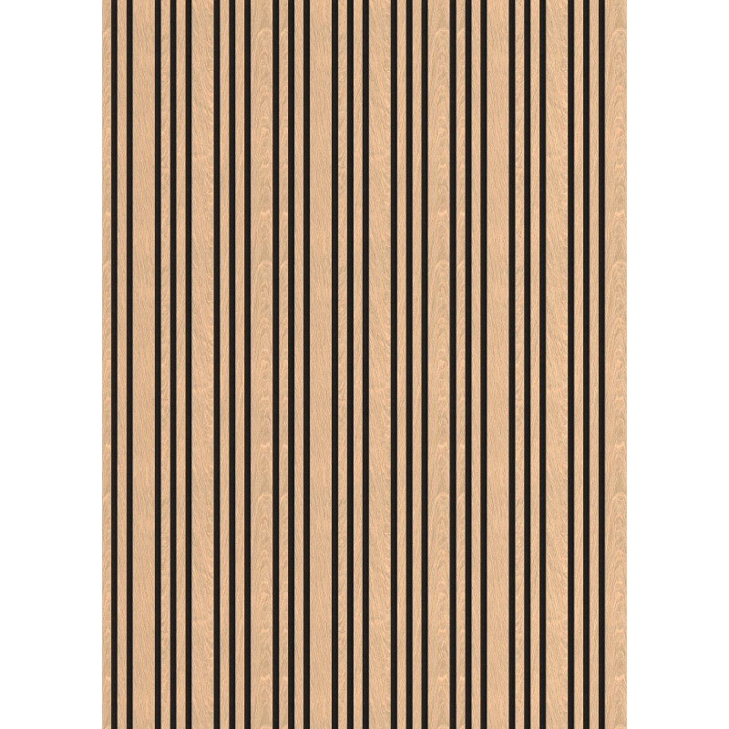 Mexen Lam-F Slim 01 acoustic wall slats 280 x 36.5 cm, 9 mm felt, technical veneer, Bleached Oak - S107-280-01-040