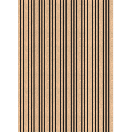 Mexen Lam-F Slim 01 acoustic wall slats 280 x 36.5 cm, 9 mm felt, technical veneer, Bleached Oak - S107-280-01-040