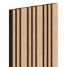 Mexen Lam-F Slim 01 acoustic wall slats 280 x 36.5 cm, 9 mm felt, technical veneer, Bleached Oak - S107-280-01-040