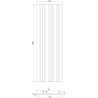 Mexen Lam-F Slim 01 acoustic wall slats 280 x 36.5 cm, 9 mm felt, technical veneer, Bleached Oak - S107-280-01-040
