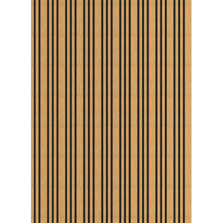 Mexen Lam-F Slim 01 acoustic wall slats 280 x 36.5 cm, 9 mm felt, technical veneer, Oak Classic - S107-280-01-041
