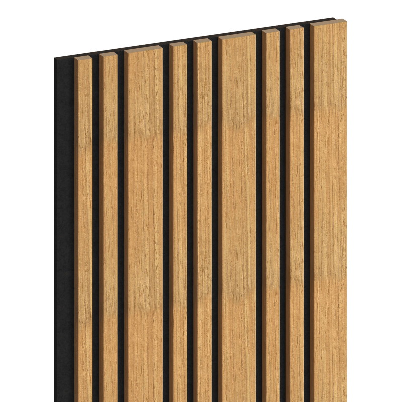 Mexen Lam-F Slim 01 acoustic wall slats 280 x 36.5 cm, 9 mm felt, technical veneer, Oak Classic - S107-280-01-041
