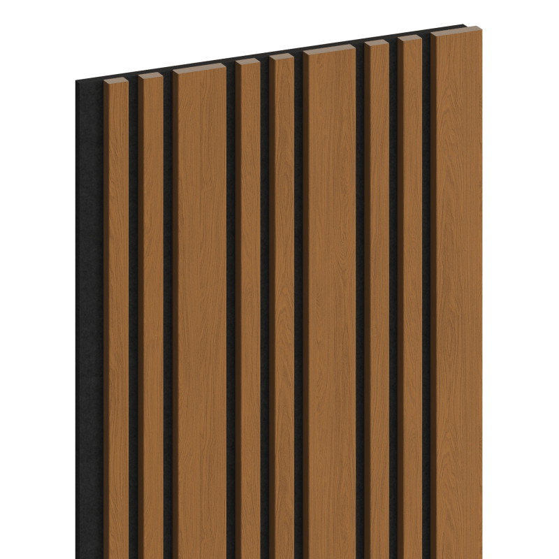 Mexen Lam-F Slim 01 acoustic wall slats 280 x 36.5 cm, felt 9 mm, technical veneer, Natural Oak - S107-280-01-042