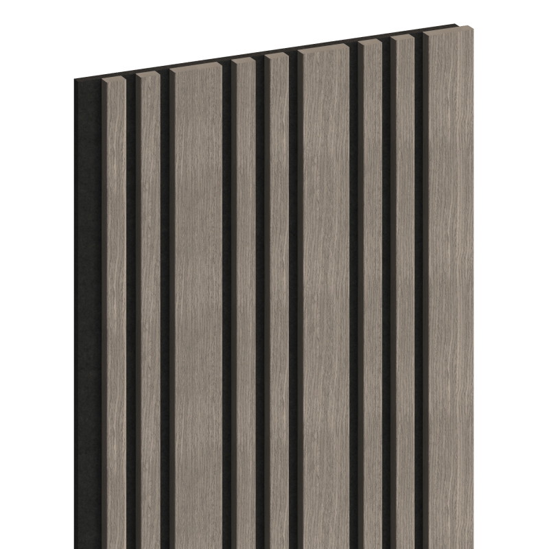 Mexen Lam-F Slim 01 acoustic wall slats 280 x 36.5 cm, 9 mm felt, technical veneer, Gray Oak - S107-280-01-043