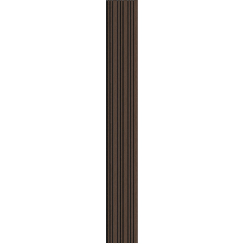 Mexen Lam-F Slim 01 acoustic wall slats 280 x 36.5 cm, 9 mm felt, technical veneer, Mocca Oak - S107-280-01-045