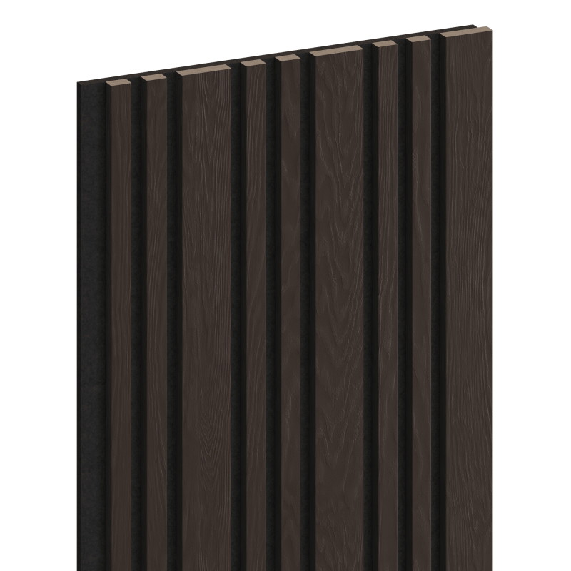 Mexen Lam-F Slim 01 acoustic wall slats 280 x 36.5 cm, 9 mm felt, technical veneer, Black Oak - S107-280-01-046