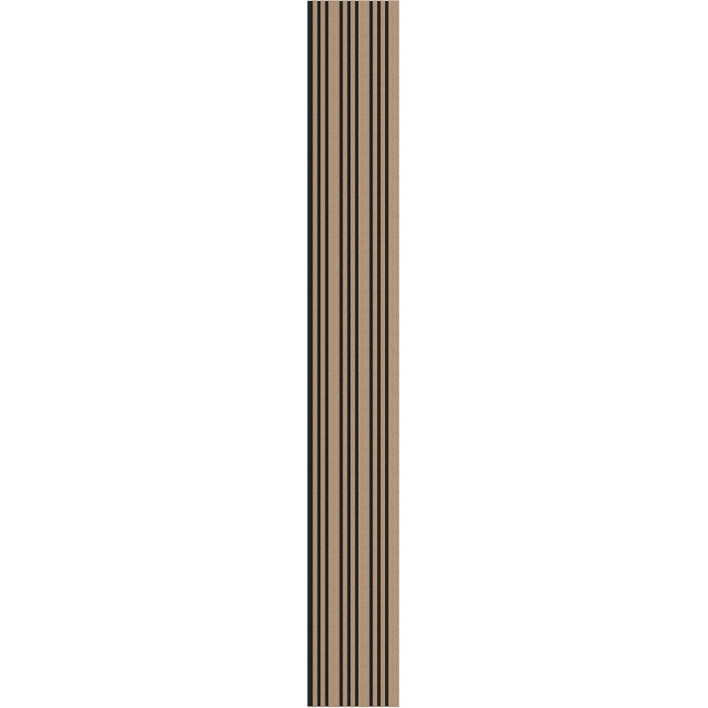 Mexen Lam-F Slim 01 Acoustic Wall Panels 280 x 36.5 cm, 9 mm Felt, Technical Veneer, Light Walnut - S107-280-01-047