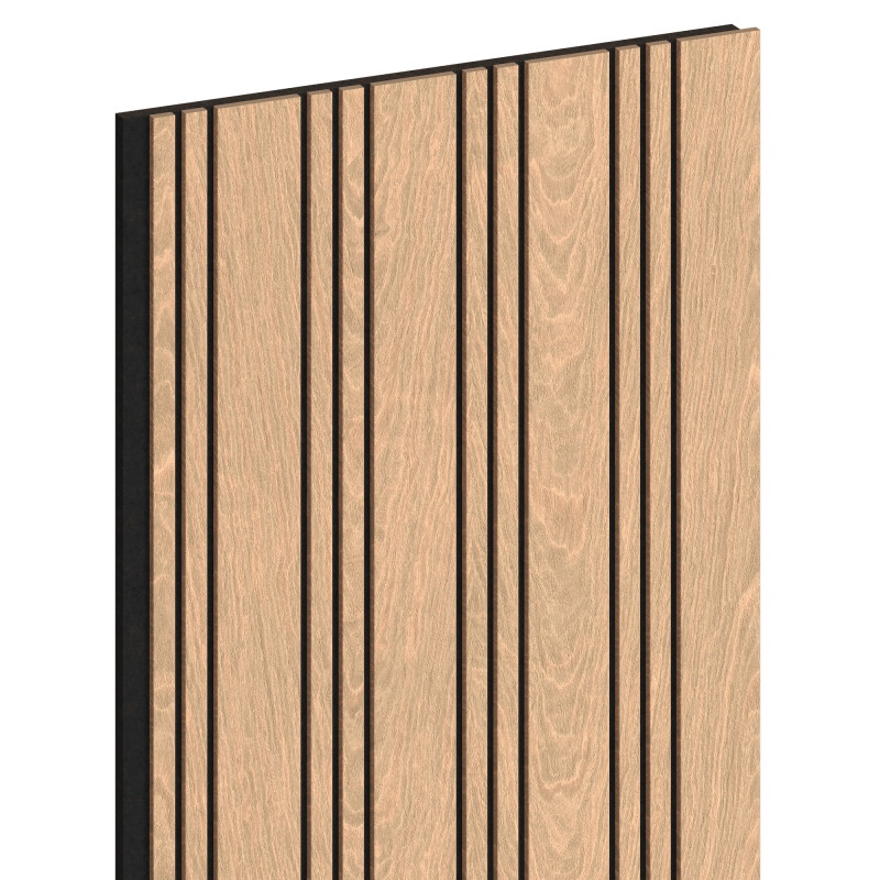 Mexen Lam-F Nano 01 acoustic wall slats 280 x 32.4 cm, 9 mm felt, technical veneer, Bleached Oak - S108-280-01-040