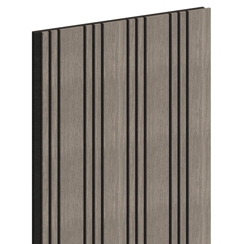 Mexen Lam-F Nano 01 acoustic wall slats 280 x 32.4 cm, 9 mm felt, technical veneer, Gray Oak - S108-280-01-043